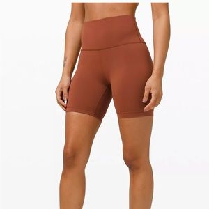 Align high rise short 6” color: terracotta like new size 8
